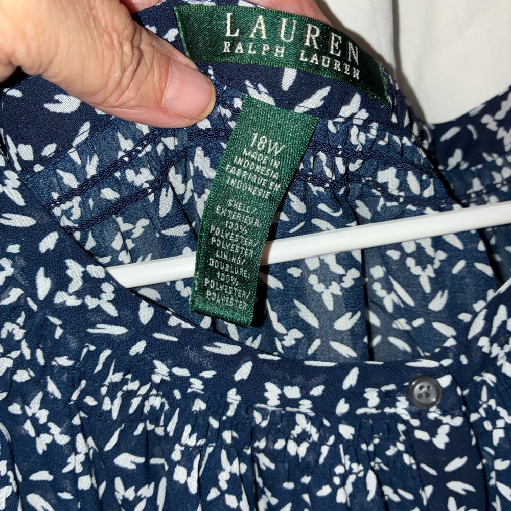 Ralph Lauren Dark Blue Floral Tiered Maxi Dress - Picture 3 of 3